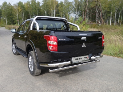 Защита кузова пикапа 76 мм ТСС для Mitsubishi L200 2015-2019