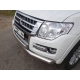 Защита передняя двойная 76/75 мм ТСС для Mitsubishi Pajero 4 2014-2021