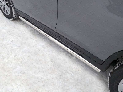 Пороги труба 60 мм ТСС для Nissan X-Trail 2015-2018